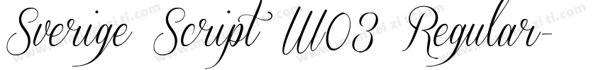 Sverige Script W03 Regular字体转换